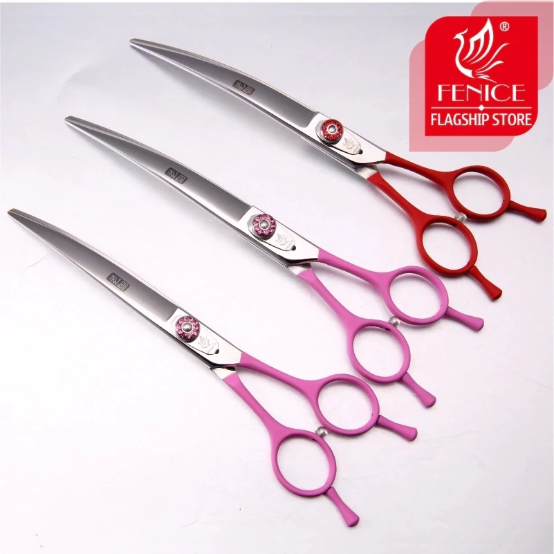 Professional Pet Grooming Scissors Curved - Fenice Professional JP440C Pet Curved Scissors