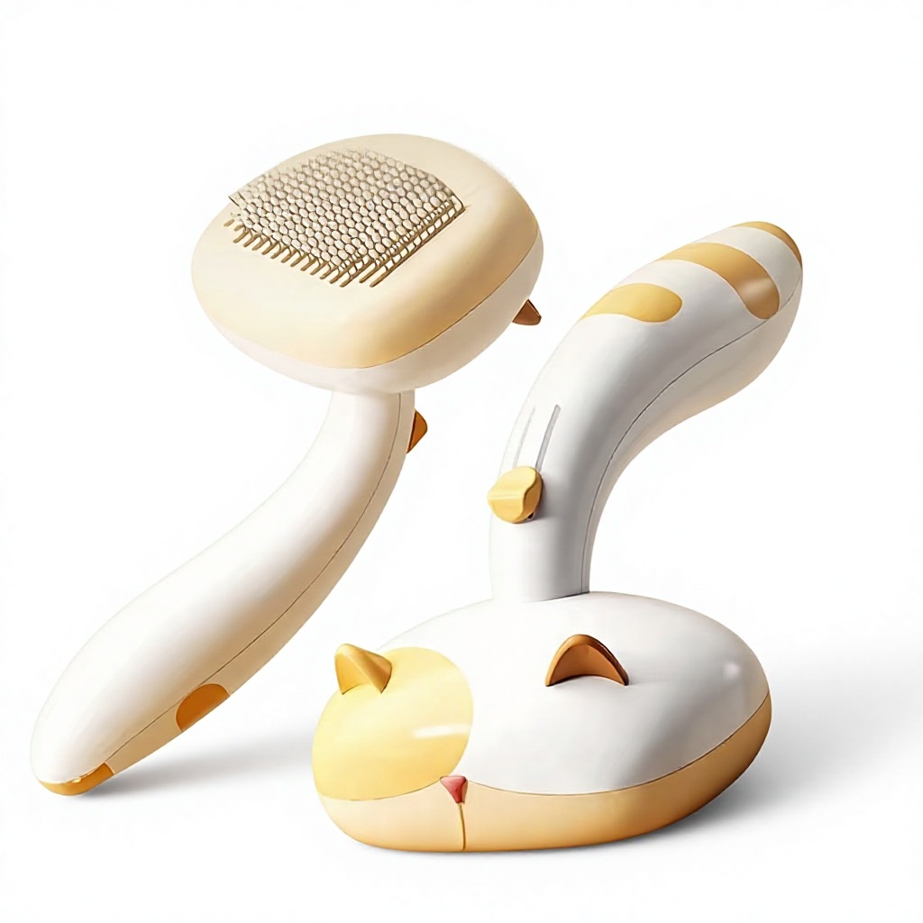 Slicker Brush Self Cleaning Pet Grooming - Pet Grooming Brush Stainless Steel Needle