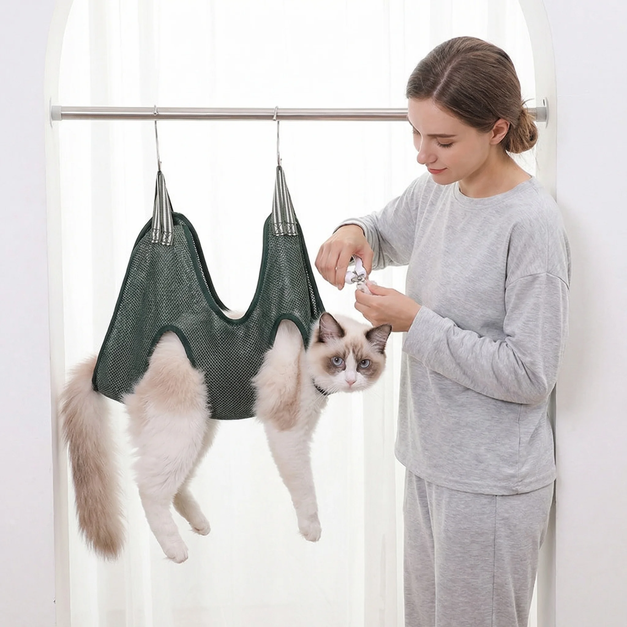Pet Grooming Hammock Sling Restraint - Cats Grooming Hammock Cat Dog Nail