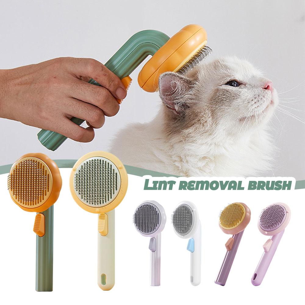 Slicker Brush Self Cleaning Pet Grooming - Pet Hair Removal Comb Cat Brush