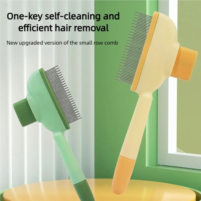 Slicker Brush Self Cleaning Pet Grooming - One Button Self Cleaning Slicker Brush