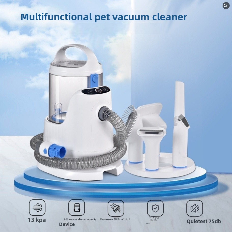Pet Grooming Vacuum Suction Kit 5 In 1 - Multifunctional Pet Vacuum Cleaner, 13kPa Suction,