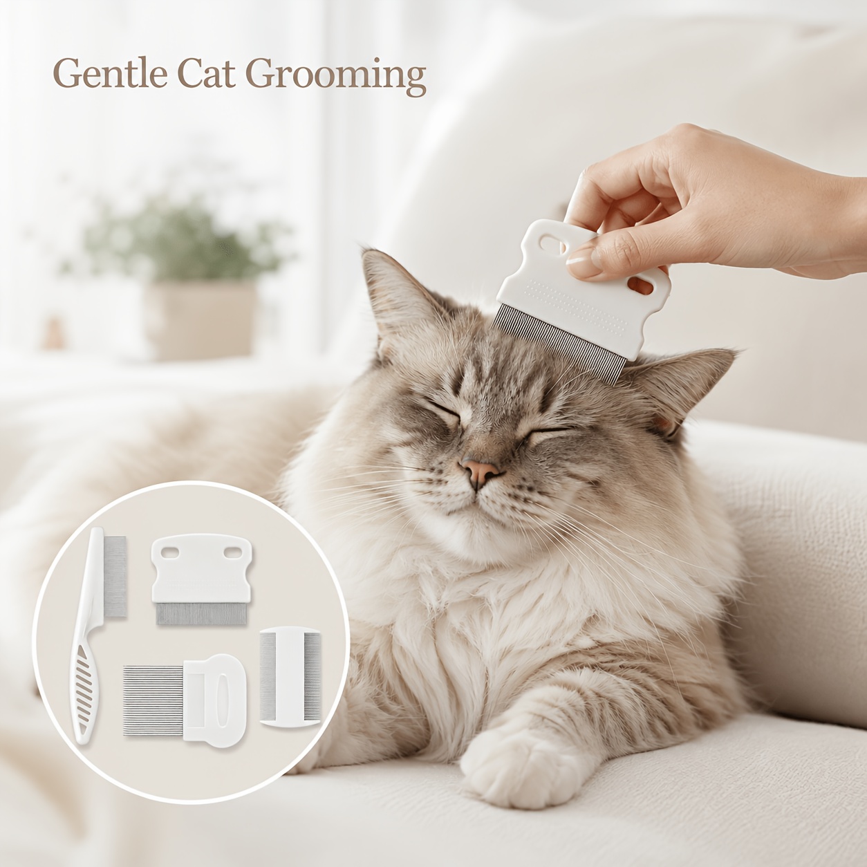 4PCS Pet Comb Flea Comb Fine-T - огляд і ціна Flea Comb Fine Tooth Pet Tear Stain
