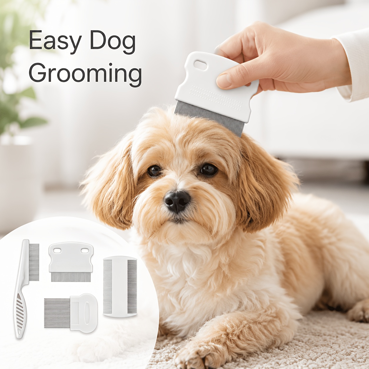 4PCS Pet Comb Flea Comb Fine-T - огляд і ціна Flea Comb Fine Tooth Pet Tear Stain