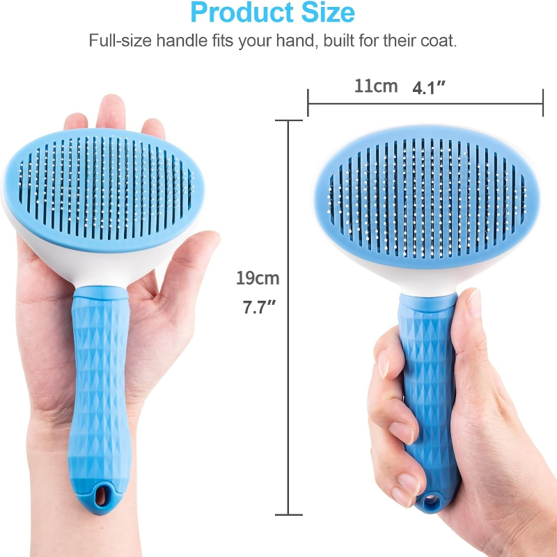 Self Cleaning Slicker Brush, D - огляд і ціна Slicker Brush Self Cleaning Pet Grooming