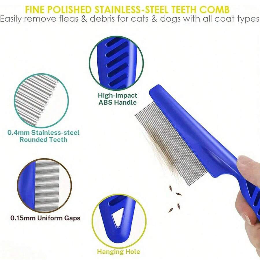 4Pcs/6Pcs Pet Comb Flea Comb F - огляд і ціна Flea Comb Fine Tooth Pet Tear Stain