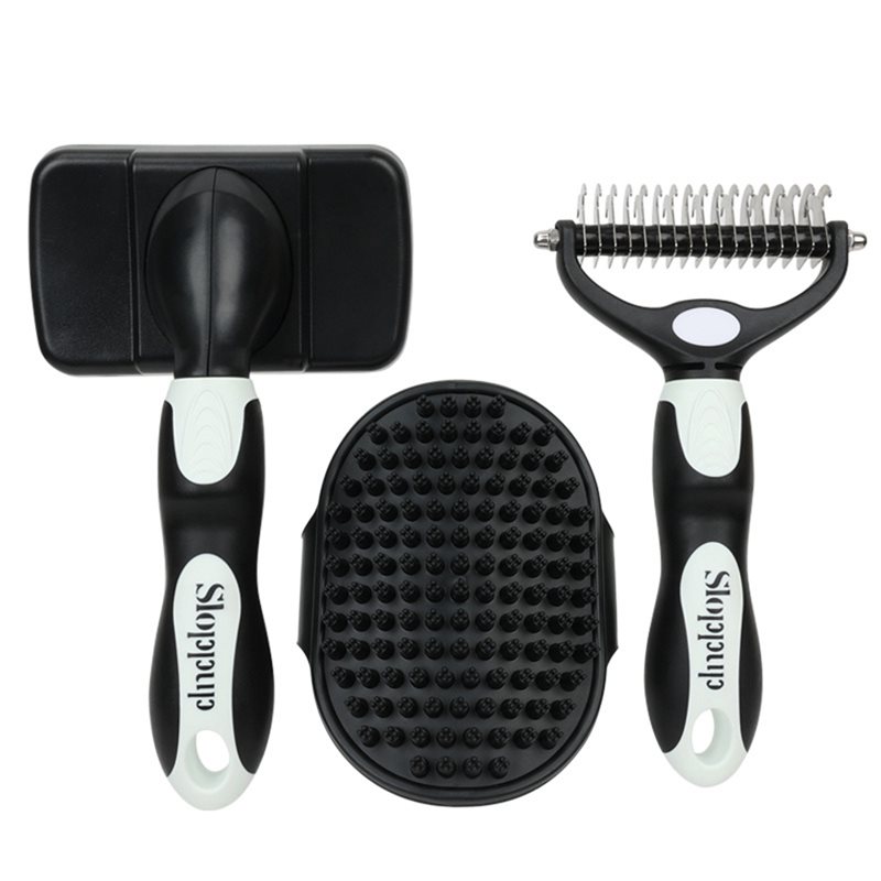NEW HOT In Stock-3PCS For Dogs - огляд і ціна Slicker Brush Self Cleaning Pet Grooming