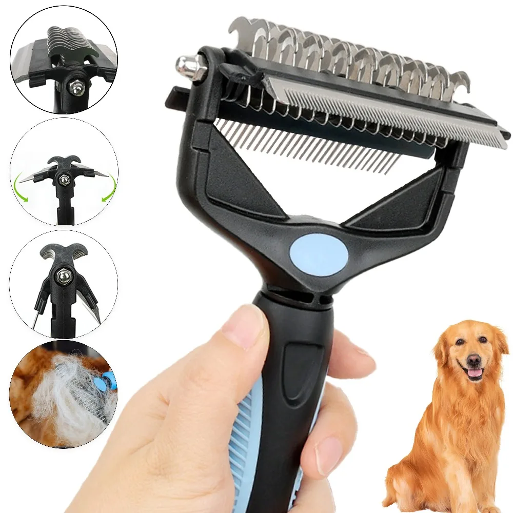 3 In 1 Pet Deshedding Brush Do - огляд і ціна Undercoat Rake Dematting Tool Dog Shedding