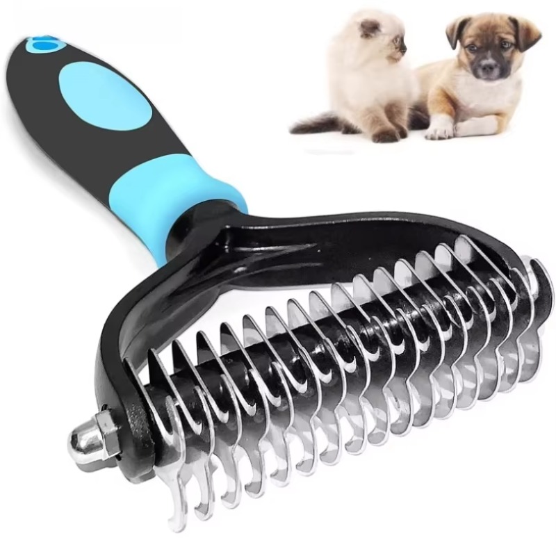 Professional Pet Deshedding Br - огляд і ціна Undercoat Rake Dematting Tool Dog Shedding