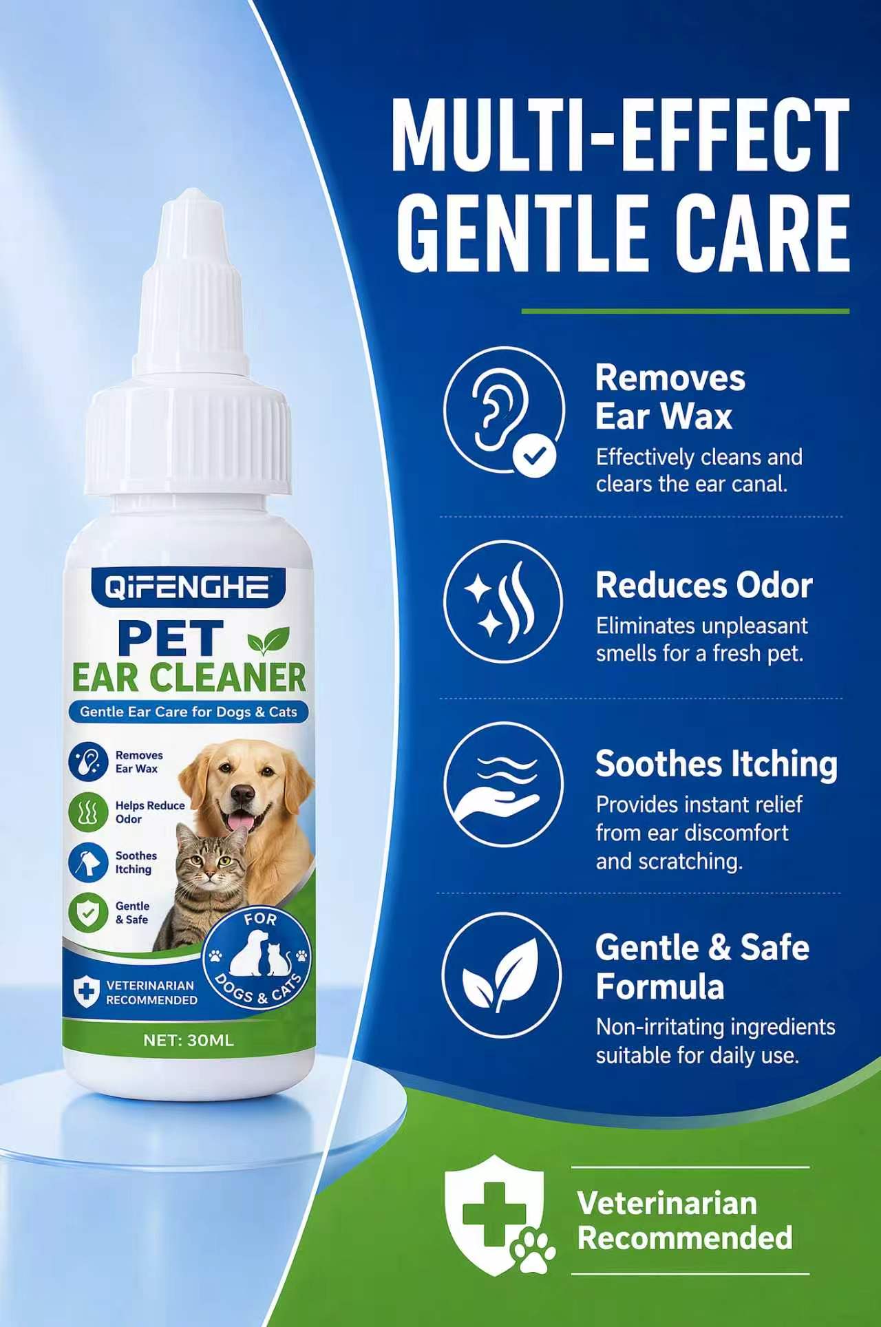 30ml Pet Ear Cleaner Drops for - огляд і ціна Dog Ear Cleaner Solution Drops Wash