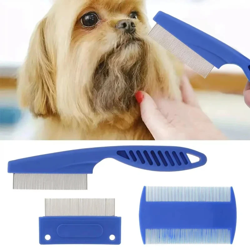 6Pcs/set Pet Flea Comb Stainle - огляд і ціна Flea Comb Fine Tooth Pet Tear Stain