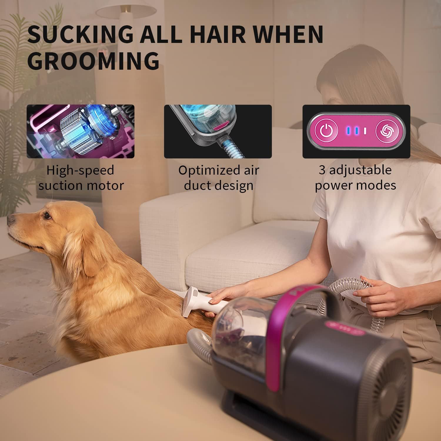 PETKIT Airclipper 5-in-1 Pet G - огляд і ціна Pet Grooming Vacuum Suction Kit 5 In 1