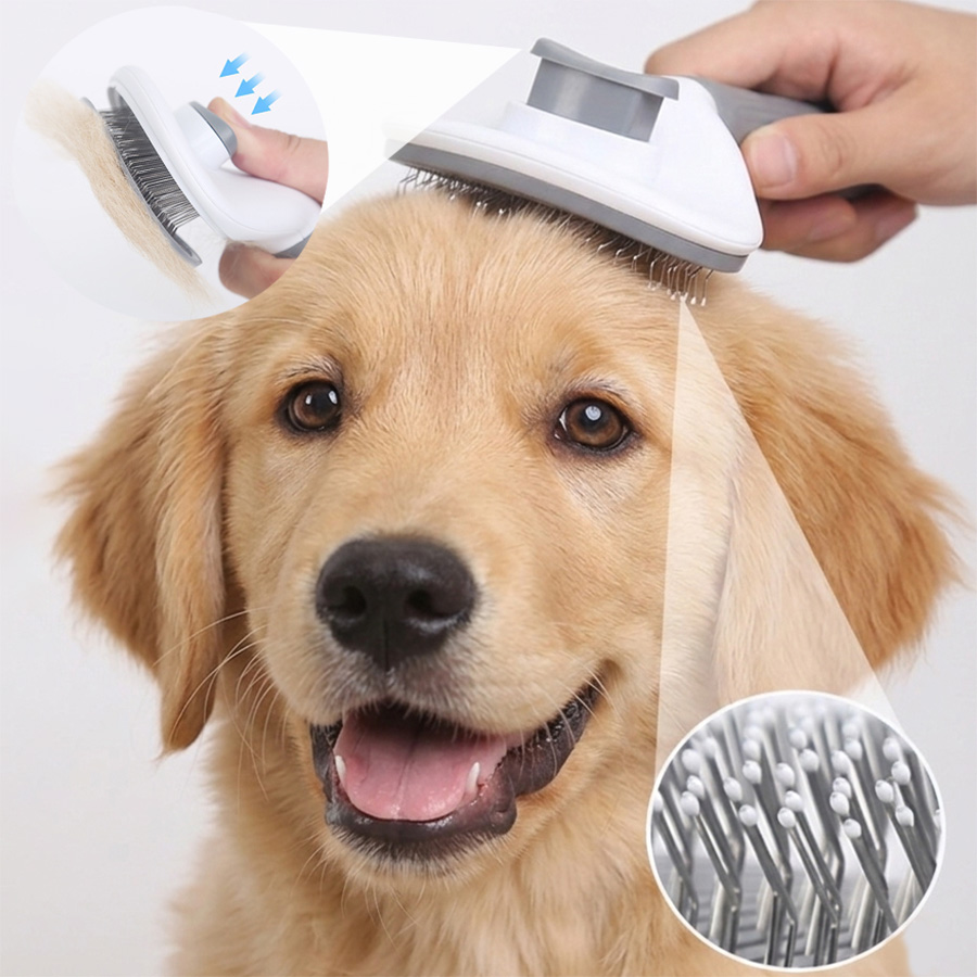 Self-Cleaning Pet Slicker Brus - огляд і ціна Slicker Brush Self Cleaning Pet Grooming
