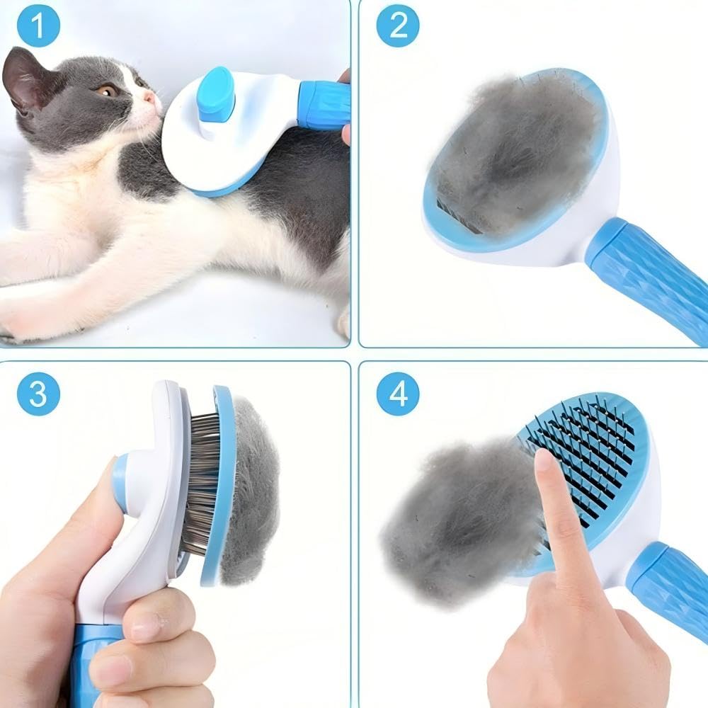 Self-Cleaning Pet Slicker Brus - огляд і ціна Slicker Brush Self Cleaning Pet Grooming