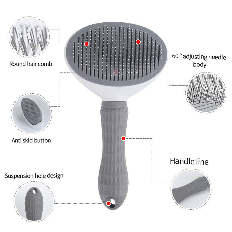 Self-Cleaning Pet Slicker Brus - огляд і ціна Slicker Brush Self Cleaning Pet Grooming