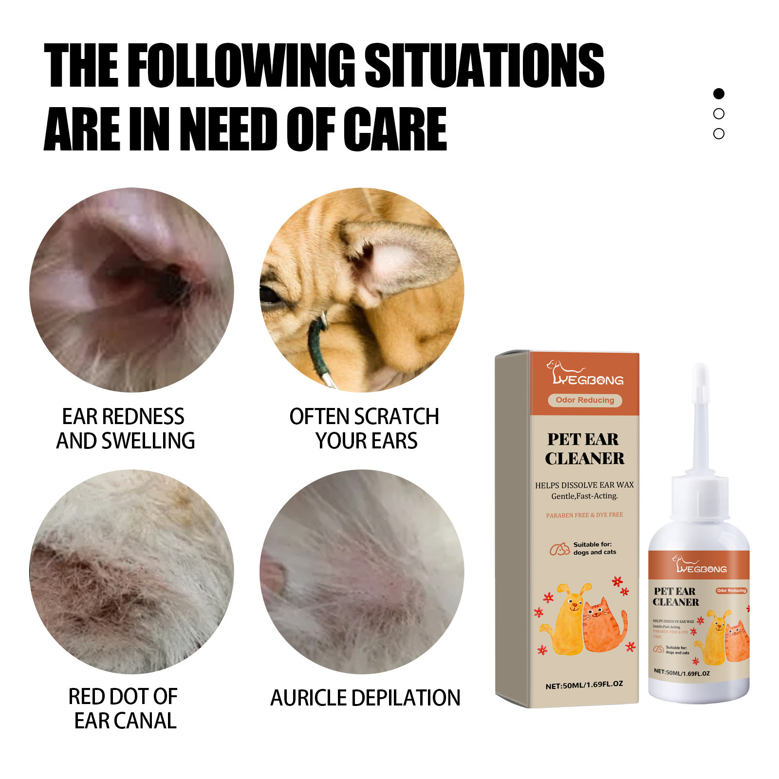 Dog Ear Cleaner Drop Earwax Od - огляд і ціна Dog Ear Cleaner Solution Drops Wash