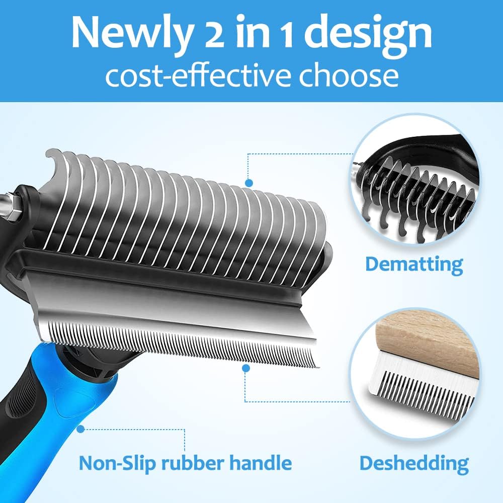 Pet Grooming Brush,Dog Brush f - огляд і ціна Undercoat Rake Dematting Tool Dog Shedding