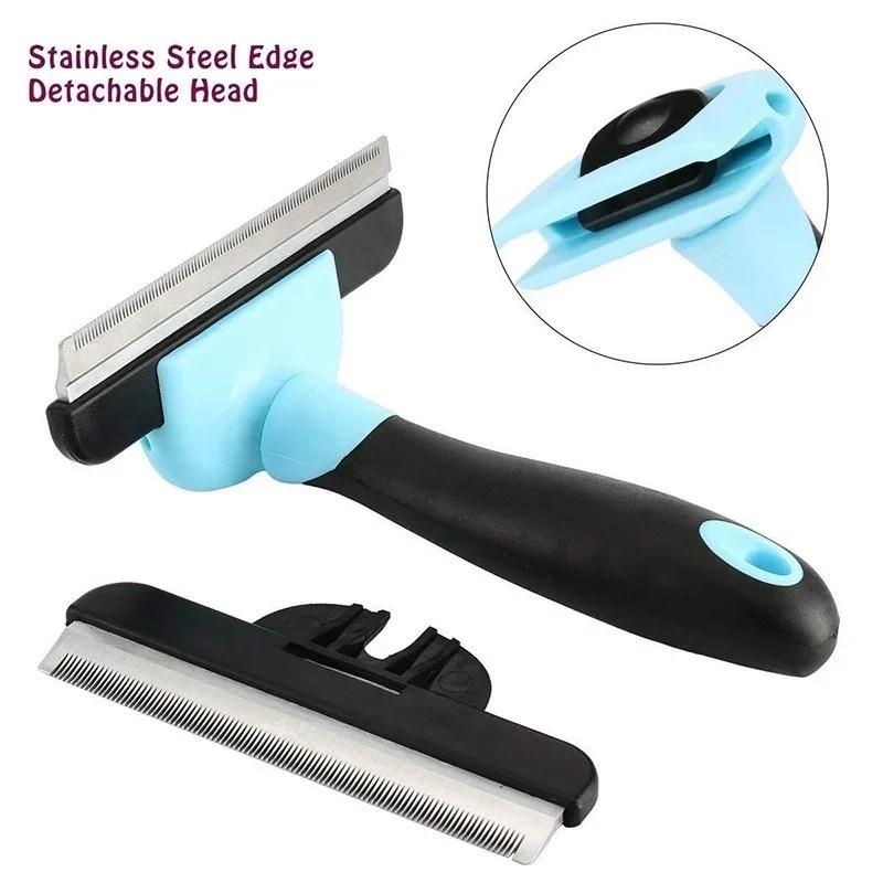Pet Grooming Brush-Double Side - огляд і ціна Undercoat Rake Dematting Tool Dog Shedding