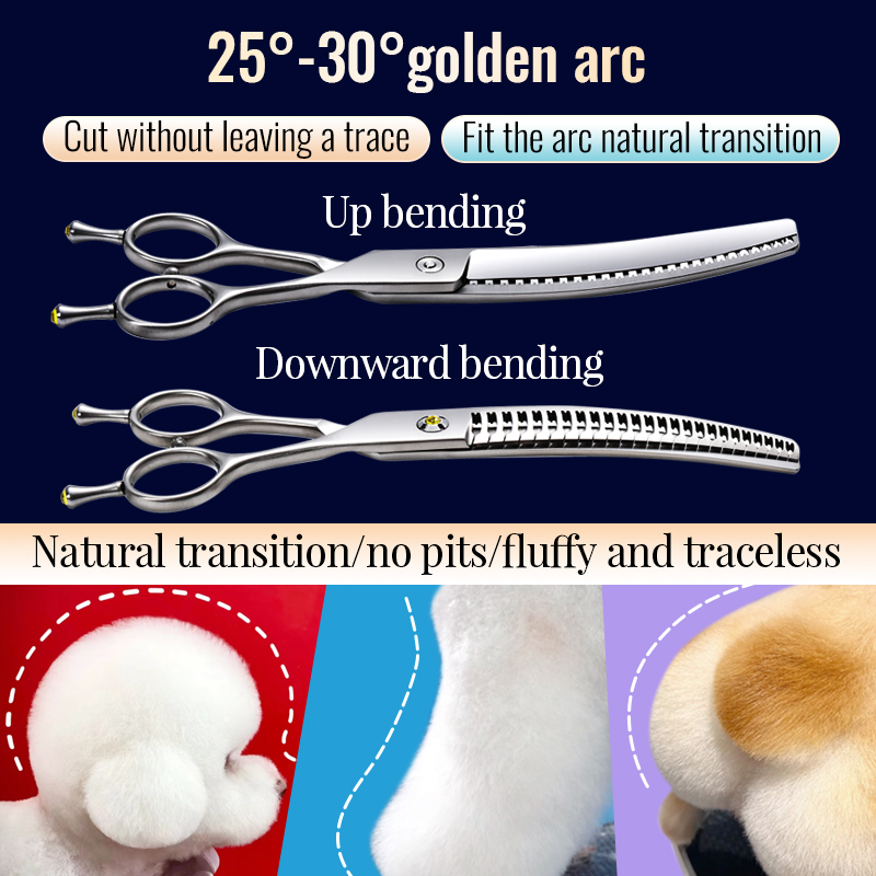 Fenice 7 inch VG10 Professiona - огляд і ціна Professional Pet Grooming Scissors Curved