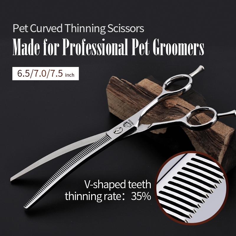 FIRELION 6.5/7.0/7.5 Inch Prof - огляд і ціна Professional Pet Grooming Scissors Curved
