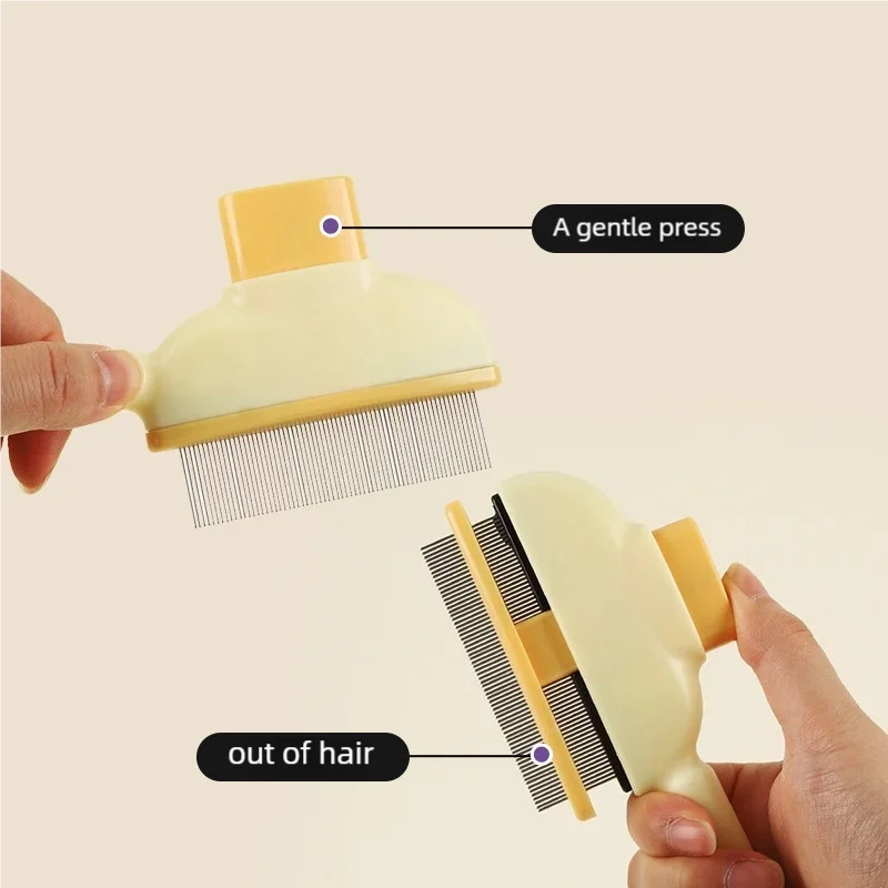 One Button Self Cleaning Slick - огляд і ціна Slicker Brush Self Cleaning Pet Grooming