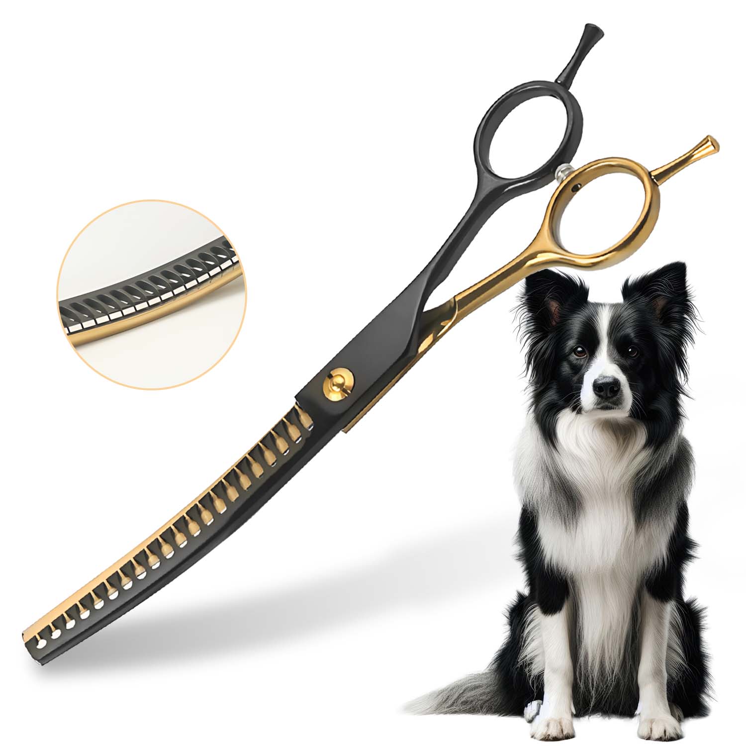 Professional 7-Inch Curved Chu - огляд і ціна Professional Pet Grooming Scissors Curved
